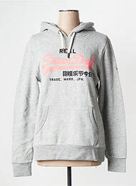 Sweat-shirt gris SUPERDRY femme