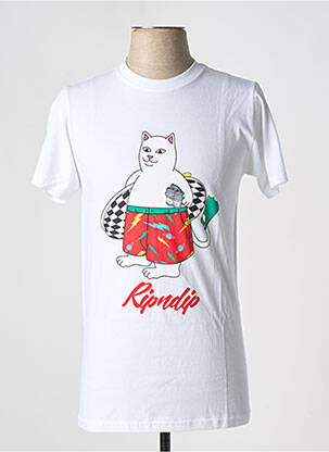 T-shirt blanc RIPNDIP homme