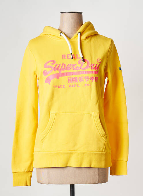 Sweat-shirt jaune SUPERDRY pour femme