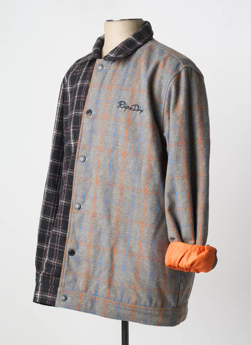 Chemise manches longues gris RIPNDIP homme