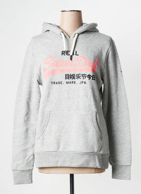 Sweat-shirt gris SUPERDRY pour femme