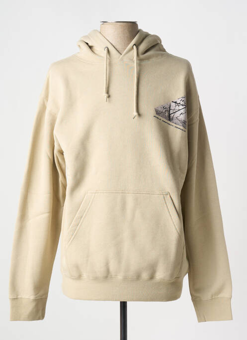 Sweat-shirt beige HUF pour unisexe