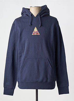 Sweat-shirt bleu HUF pour unisexe