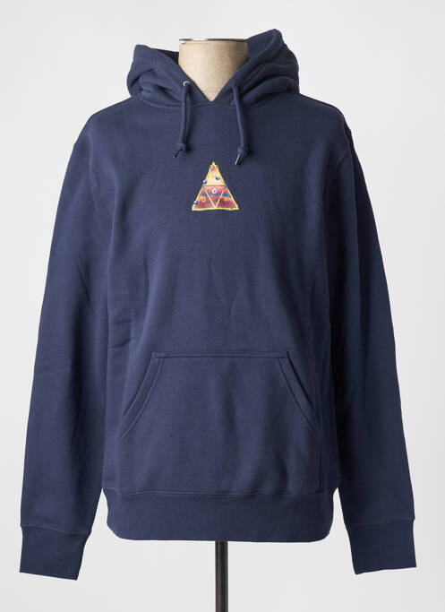 Sweat-shirt bleu HUF pour unisexe