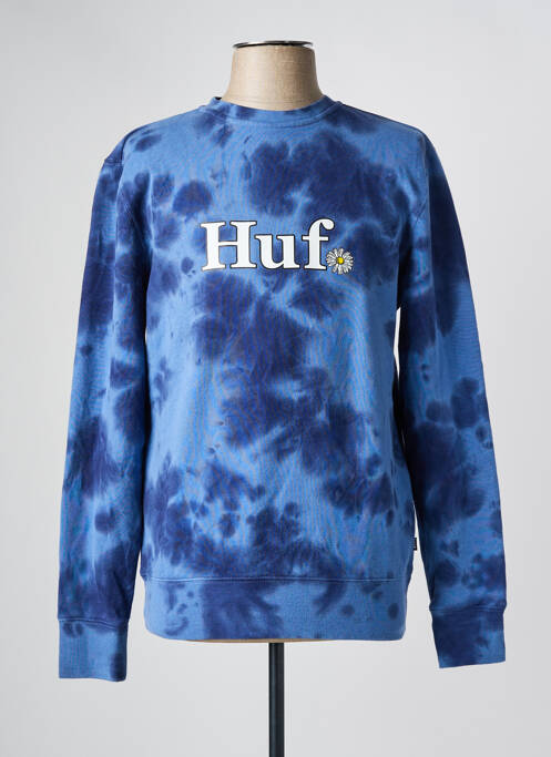Sweat-shirt bleu HUF pour unisexe