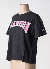 T-shirt noir CHAMPION pour femme seconde vue