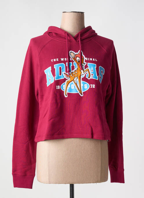 Sweat-shirt rouge ADIDAS pour femme