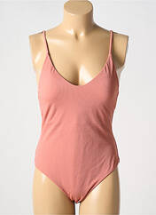 Maillot de bain 1 pièce rose PIECES pour femme seconde vue