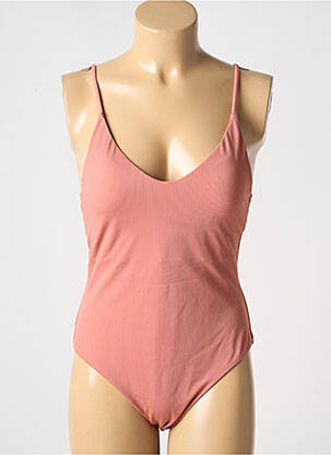 Maillot de bain 1 pièce rose PIECES pour femme