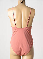 Maillot de bain 1 pièce rose PIECES pour femme seconde vue
