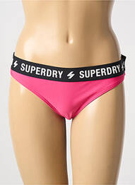 Bas de maillot de bain rose SUPERDRY femme
