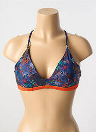 Haut de maillot de bain bleu SUPERDRY femme