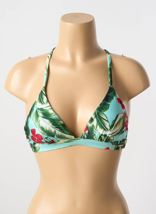 Haut de maillot de bain vert SUPERDRY pour femme