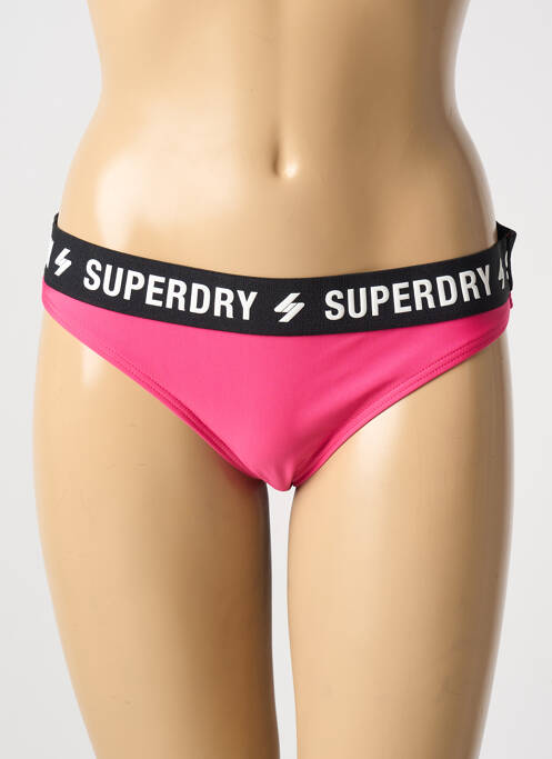 Bas de maillot de bain rose SUPERDRY pour femme