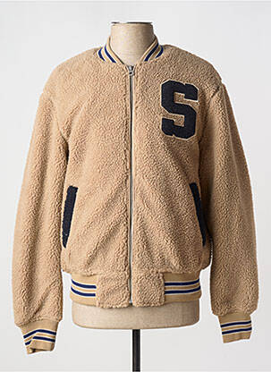 Blouson beige SCHOTT pour homme