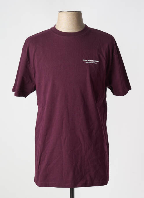 T-shirt rouge NEW AMSTERDAM SURF ASSOCIATION pour homme