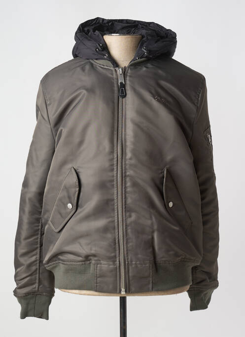 Blouson gris SCHOTT pour homme