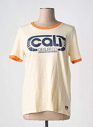 T-shirt beige SUPERDRY pour femme