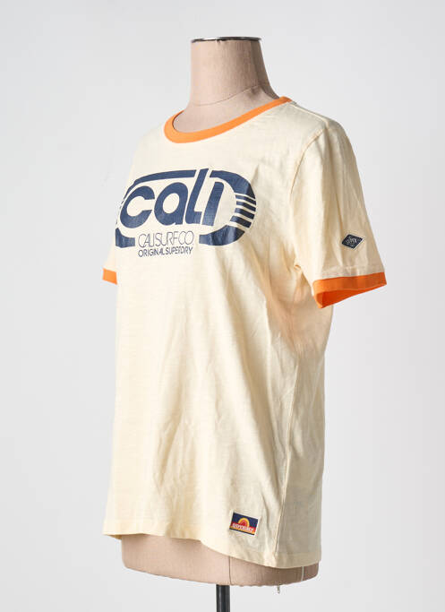 T-shirt beige SUPERDRY pour femme
