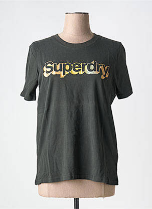 T-shirt noir SUPERDRY pour femme