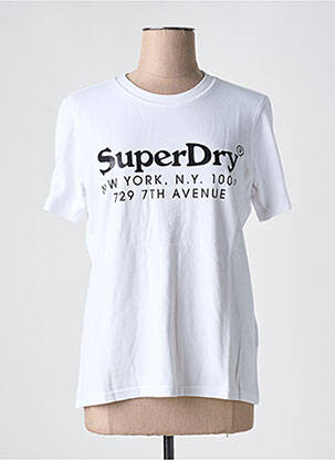T-shirt blanc SUPERDRY femme