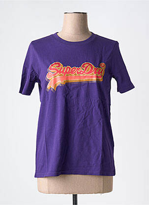 T-shirt violet SUPERDRY femme