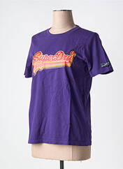 T-shirt violet SUPERDRY pour femme seconde vue