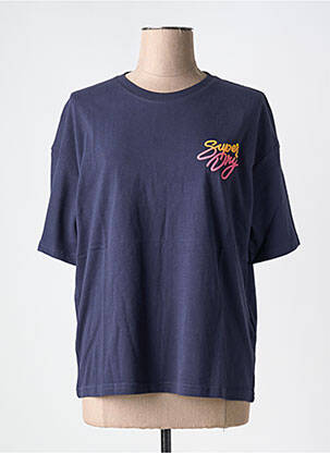 T-shirt bleu SUPERDRY femme