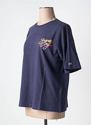 T-shirt bleu SUPERDRY femme