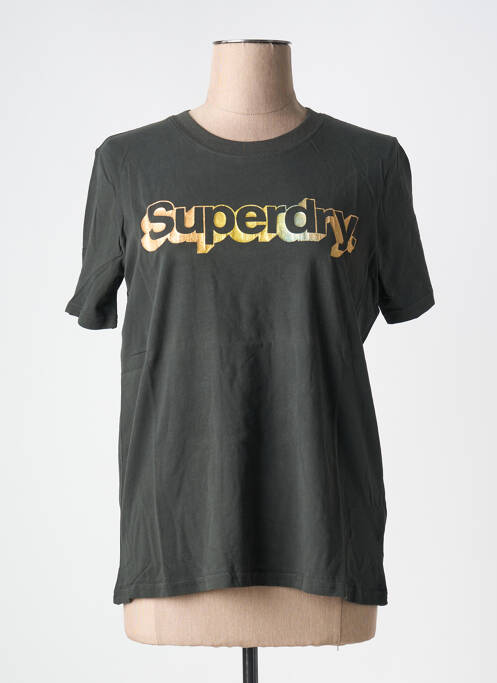 T-shirt noir SUPERDRY femme