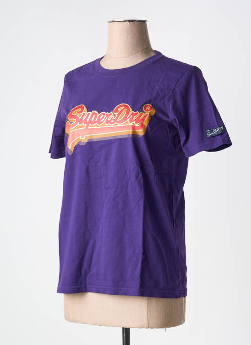 T-shirt violet SUPERDRY pour femme