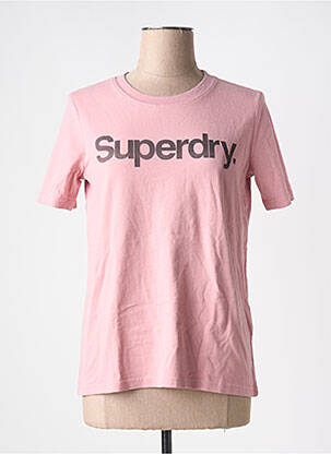 T-shirt rose SUPERDRY femme