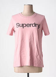 T-shirt rose SUPERDRY femme