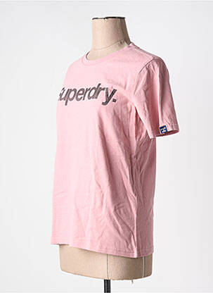 T-shirt rose SUPERDRY femme