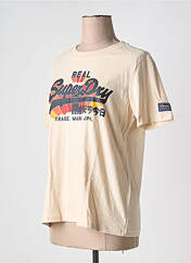T-shirt beige SUPERDRY pour femme seconde vue