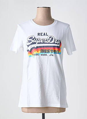 T-shirt blanc SUPERDRY femme