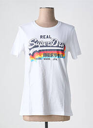T-shirt blanc SUPERDRY femme