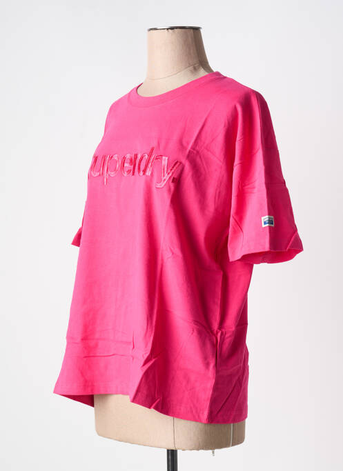 T-shirt rose SUPERDRY pour femme