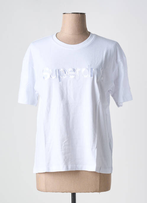 T-shirt blanc SUPERDRY pour femme