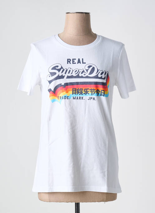 T-shirt blanc SUPERDRY pour femme