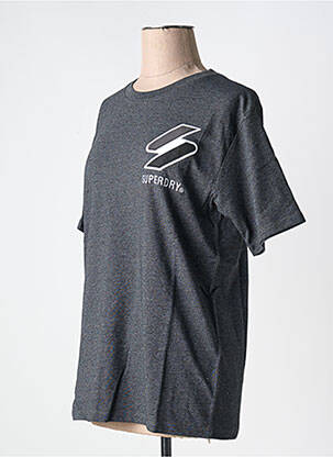 T-shirt gris SUPERDRY femme