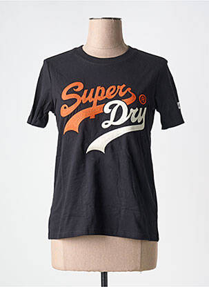 T-shirt noir SUPERDRY femme