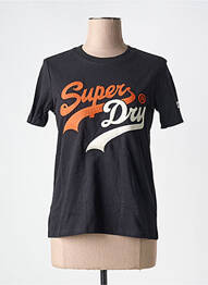 T-shirt noir SUPERDRY femme