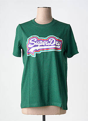 T-shirt vert SUPERDRY femme