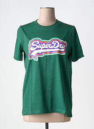 T-shirt vert SUPERDRY femme