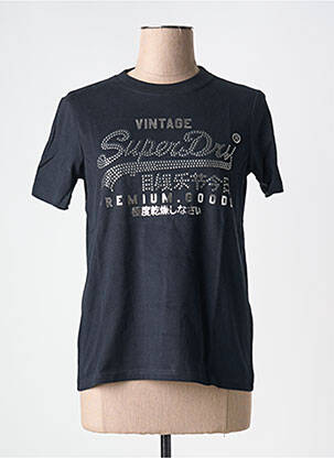 T-shirt noir SUPERDRY femme