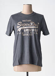 T-shirt gris SUPERDRY pour femme seconde vue