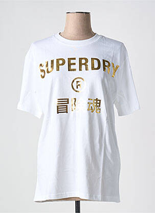 T-shirt blanc SUPERDRY pour femme