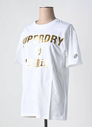 T-shirt blanc SUPERDRY femme