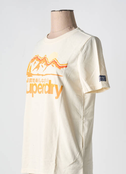 T-shirt beige SUPERDRY femme